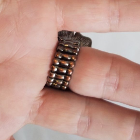 Vintage Black and White Beaded Ring ~ 4 for $30 Bundle ~ - Picture 8 of 12